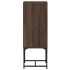 Armario auxiliar con puerta de vidrio marrón roble 35x37x100