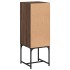 Armario auxiliar con puerta de vidrio marrón roble 35x37x100