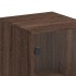 Armario auxiliar con puerta de vidrio marrón roble 35x37x100