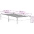 Cama sin colchón madera maciza de pino marrón cera 100x200
