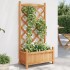 Jardinera con enrejado de madera maciza de abeto