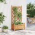 Jardinera con enrejado de madera maciza de abeto