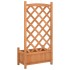 Jardinera con enrejado de madera maciza de abeto