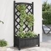 Jardinera con enrejado madera maciza de abeto negro
