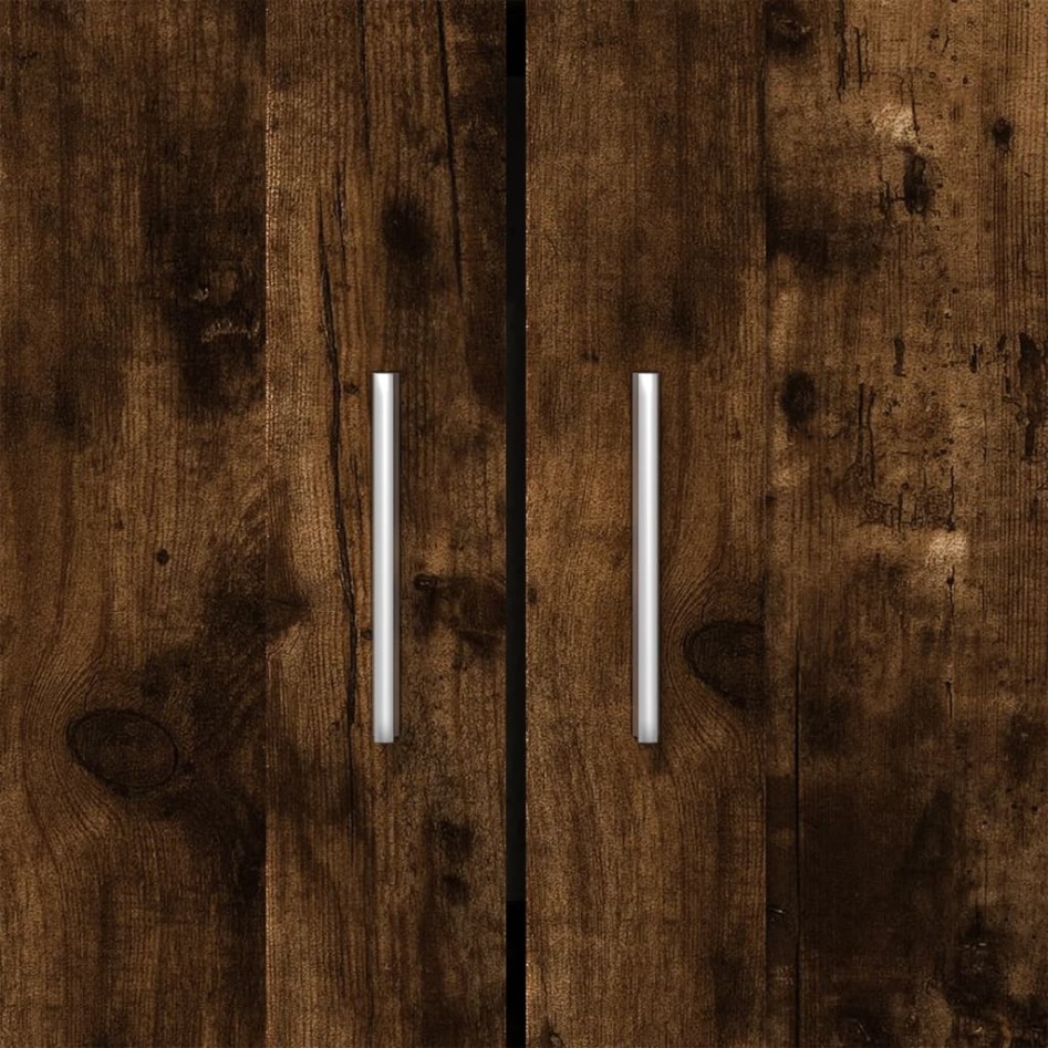 Armario libros madera de ingeniería roble humo 82,5x30,5x115