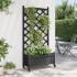 Jardinera con enrejado y ruedas madera maciza de abeto