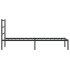 Estructura cama sin colchón con cabecero metal negro 75x190