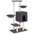 Rascador para gatos con postes de sisal gris oscuro 117