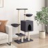 Rascador para gatos con postes de sisal gris oscuro 117