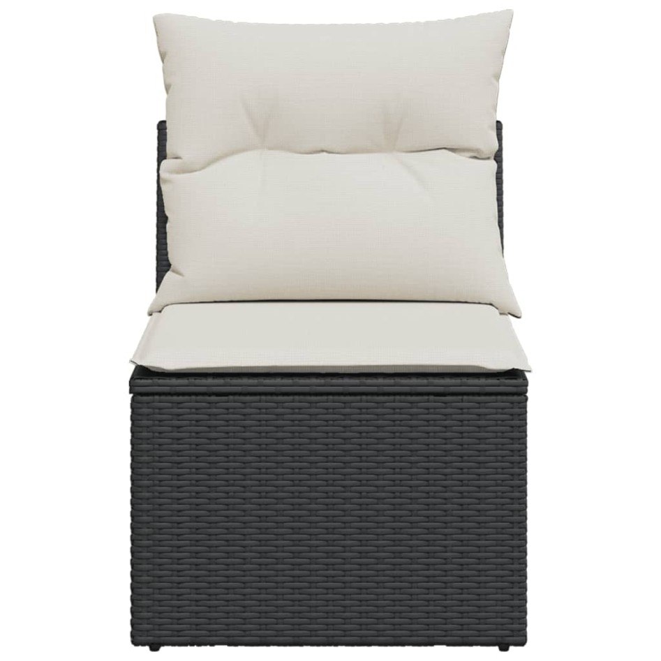 Sofá de jardín sin reposabrazos con cojines ratán PE