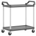 Carrito de 2 niveles aluminio gris 99x50x97