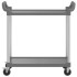 Carrito de 2 niveles aluminio gris 99x50x97