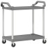 Carrito de 2 niveles aluminio gris 99x50x97