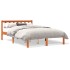Estructura de cama sin colchón madera maciza marrón 135x190
