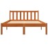Estructura de cama sin colchón madera maciza marrón 135x190