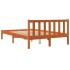 Estructura de cama sin colchón madera maciza marrón 135x190