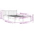Estructura de cama sin colchón madera maciza marrón 135x190