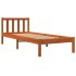 Estructura de cama sin colchón madera de pino marrón 90x200