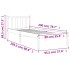Estructura de cama sin colchón madera de pino marrón 90x200