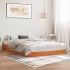Cama sin colchón madera maciza de pino marrón cera 120x200