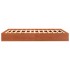 Cama sin colchón madera maciza de pino marrón cera 120x200