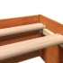Cama sin colchón madera maciza de pino marrón cera 120x200