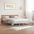 Cama sin colchón madera maciza pino marrón cera 150x200