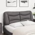 Cabecero de cama acolchado cuero sintético gris 140