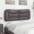 Cabecero de cama acolchado cuero sintético gris 140