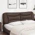 Cabecero de cama acolchado cuero sintético marrón 180