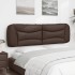 Cabecero de cama acolchado cuero sintético marrón 180