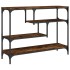 Mesa consola madera de ingeniería roble ahumado 100x30x75