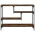 Mesa consola madera de ingeniería roble ahumado 100x30x75