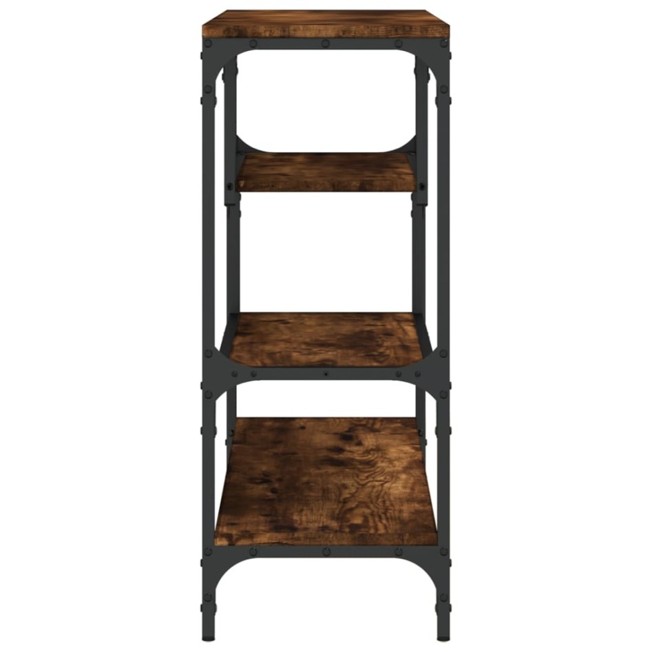 Mesa consola madera de ingeniería roble ahumado 100x30x75