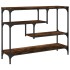 Mesa consola madera de ingeniería roble ahumado 100x30x75