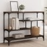 Mesa consola madera de ingeniería marrón roble 100x30x75