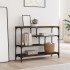 Mesa consola madera de ingeniería marrón roble 100x30x75