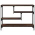 Mesa consola madera de ingeniería marrón roble 100x30x75