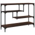 Mesa consola madera de ingeniería marrón roble 100x30x75