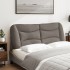 Cabecero de cama acolchado tela gris taupé 120