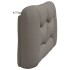 Cabecero de cama acolchado tela gris taupé 120