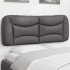 Cabecero de cama acolchado cuero sintético gris 120