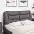 Cabecero de cama acolchado cuero sintético gris 120
