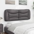 Cabecero de cama acolchado cuero sintético gris 120