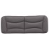 Cabecero de cama acolchado cuero sintético gris 120