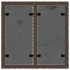 Mesa de jardín superficie cristal ratán PE marrón 55x55x37