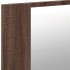 Armario espejo de baño LED acrílico marrón roble 90x12x45