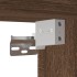 Armario espejo de baño LED acrílico marrón roble 90x12x45