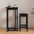 Mesa alta de bar madera maciza de pino negro 60x60x110
