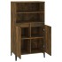 Aparador alto madera contrachapada roble ahumado 60x36x110